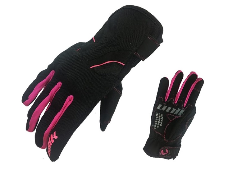 GUANTES MOTO UNIK C68 VERANO LADY M NEGRO ROSA